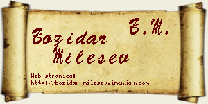 Božidar Milešev vizit kartica